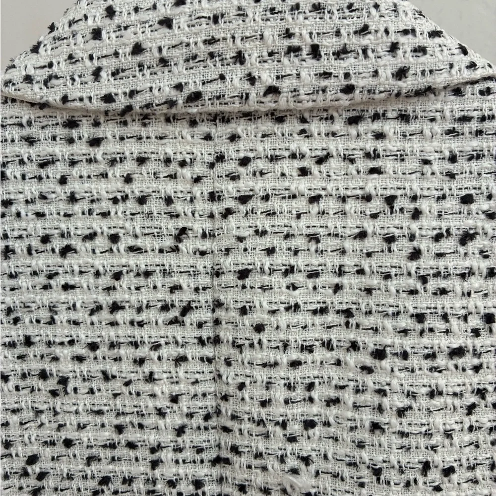 Ann Taylor Hutton Tweed Blazer, White/Black, 6P - Picture 6 of 6